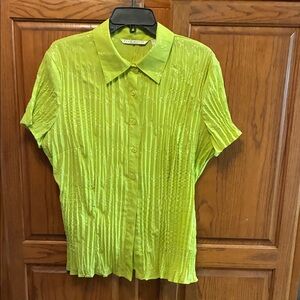 Fred David Lime Green Blouse size XL